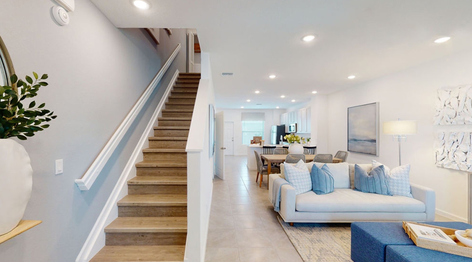 living room with easy to access spaces and ample lighting
